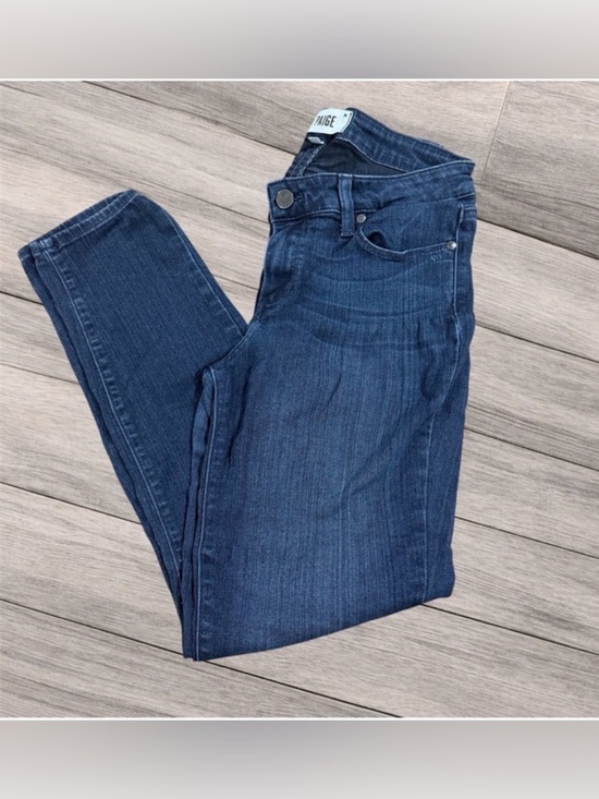 PAIGE Denim - PAIGE Women’s Skinny Jeans Size 28 Dark Wash Mid Rise Stretch Denim Ankle